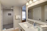 Updated master en-suite bathroom with large walk-in shower